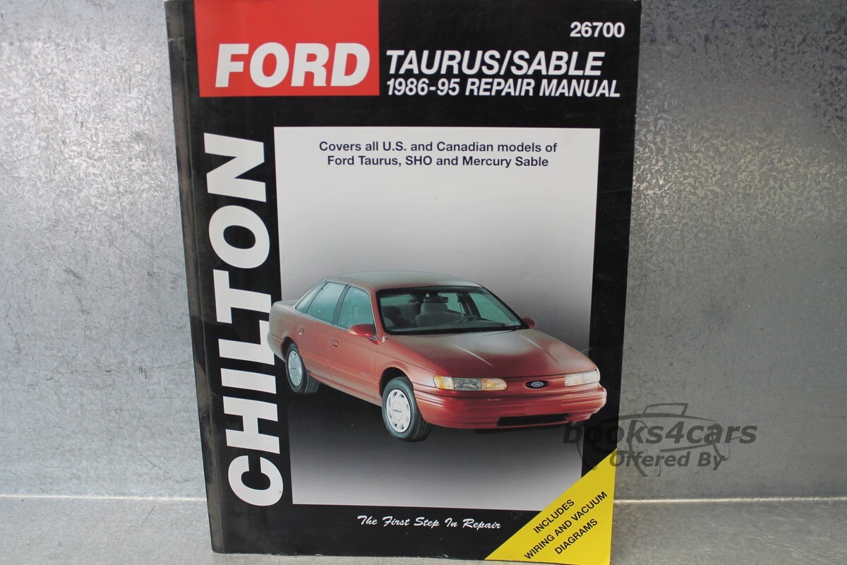 view cover of 1986-1995 Ford Taurus Mercury Sable shop service repair Manual by Chilton Also SHO 464 pages