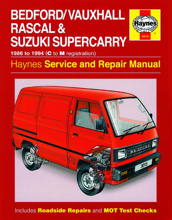 view cover of 1986-1994 Bedford / Vauxhall Rascal and Suzuki Supercarry Shop service Repair Manual by Haynes