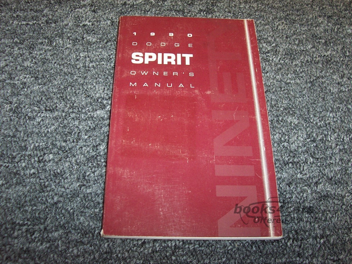 view cover of 1990 Spirit Owners Manual by Dodge