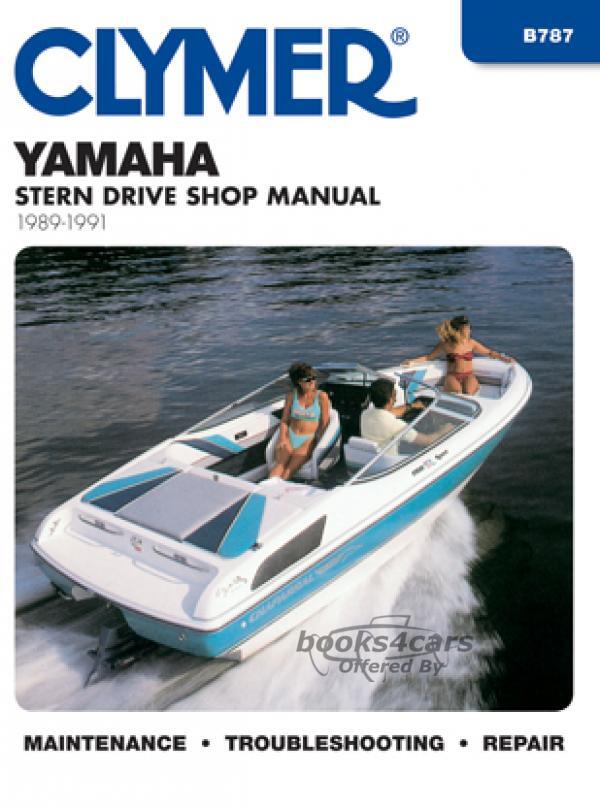 view cover of 1989-1991 Stern Drives Marine Shop Service Repair Manual, 448 pages by Clymer for Yamaha