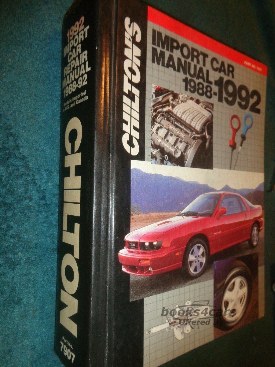 view cover of 1988-1992 Import Chilton's Import Car Manual