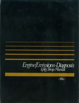 view cover of 1990 Emissions Diagnosis Shop Service Repair Manual by Ford for all Ford Lincoln & Mercury Cars & Trucks