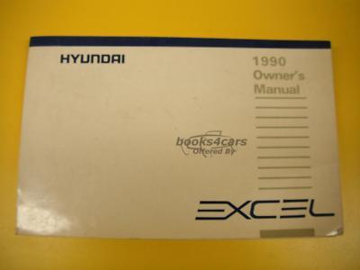 view cover of 1990 Owner's manual by Hyundai for Excel