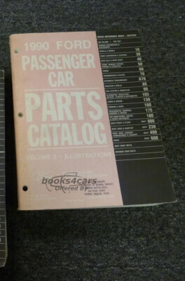 view cover of 1990 Parts Catalog Manual for all Ford Lincoln & Mercury Cars