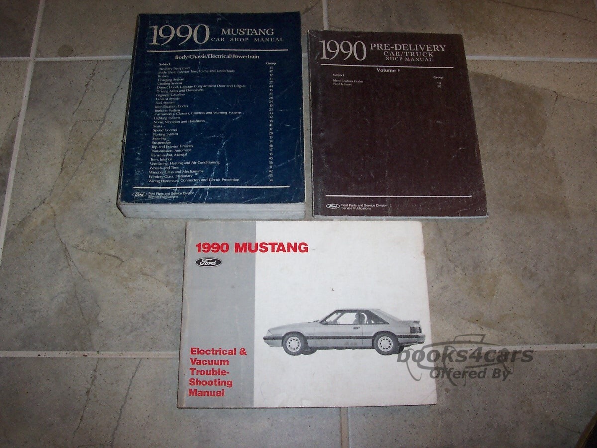 view cover of 1990 Mustang Shop Service Repair Manual by Ford