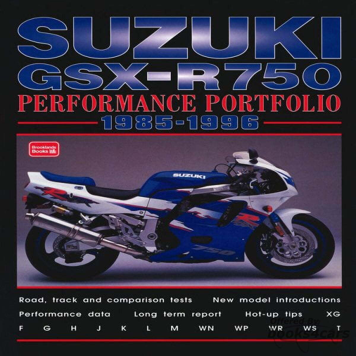 view cover of 1985-1996 GSX-R750 Performance Portfolio of articles in book form