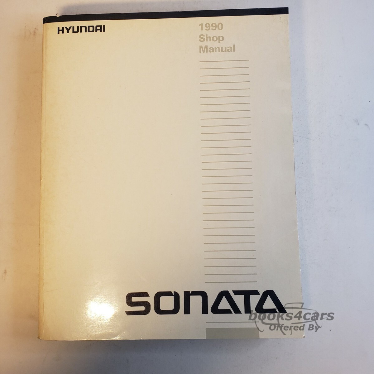 view cover of 1990 Sonata Shop Service Repair Manual by Hyundai for 4 cyl Sonata
