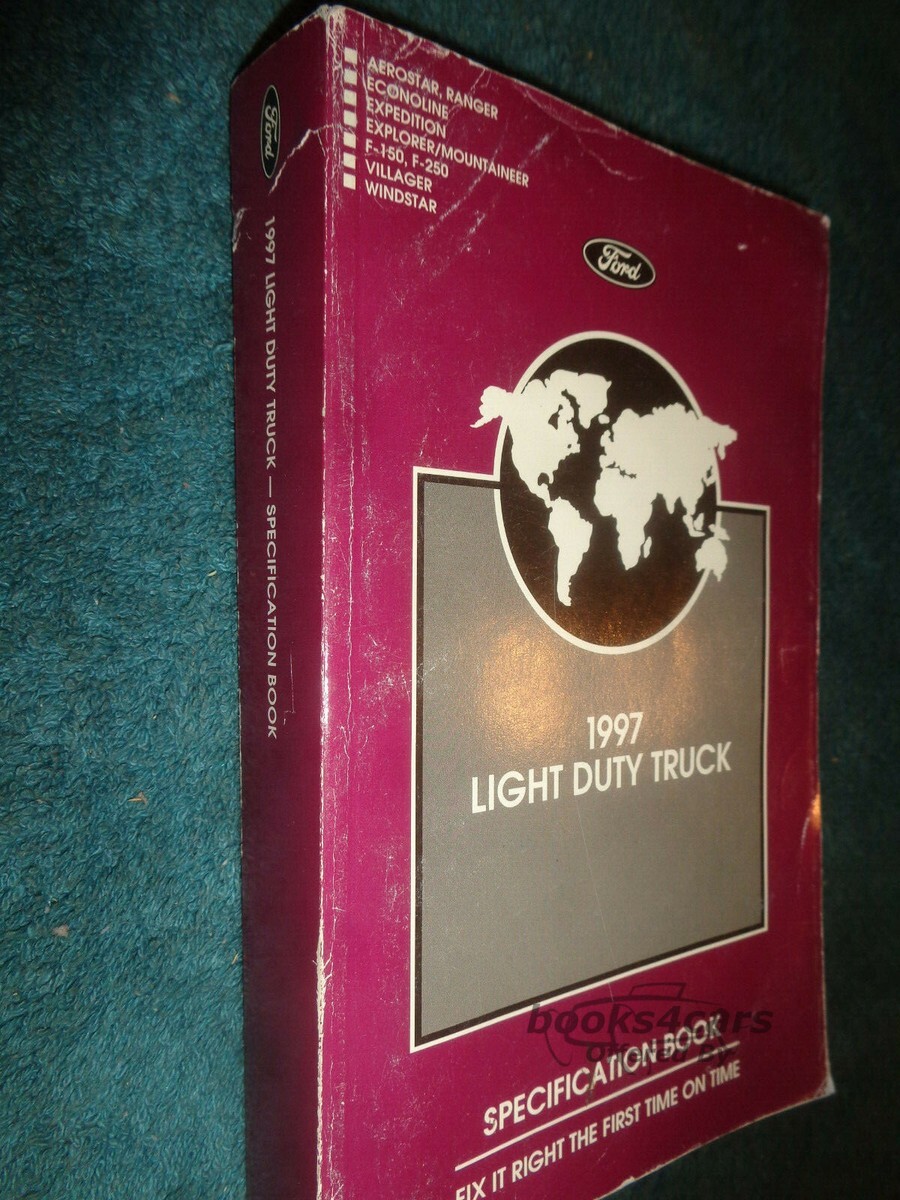 view cover of 1997 Specification Book for Light Duty Truck by Ford