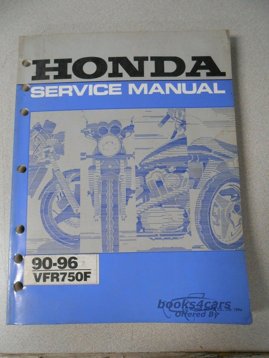 view cover of 1990-1996 VFR750F Shop Service Repair Manual by Honda