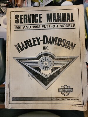 view cover of 1991-1992 FLT & FXR Shop Service Repair Manual by Harley Davidson