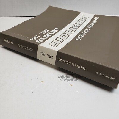 view cover of 1991-1992 Sidekick Shop Service Repair Manual by Suzuki