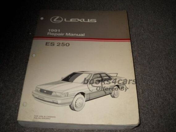 view cover of 1991 ES250 Shop Service Repair Manual by Lexus for ES 250