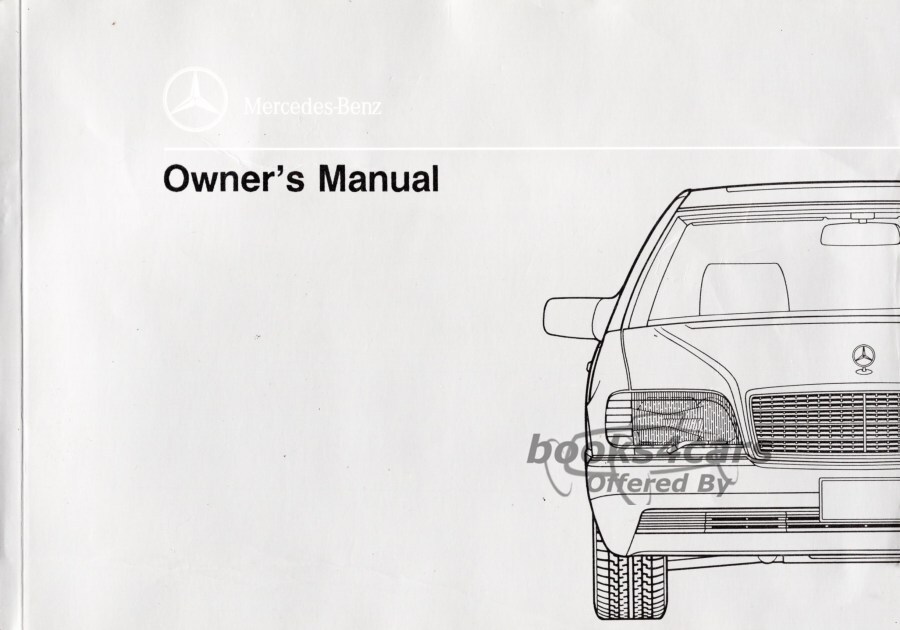 view cover of 1991 300SE/400SE/500SEL owners manual by Mercedes. In German