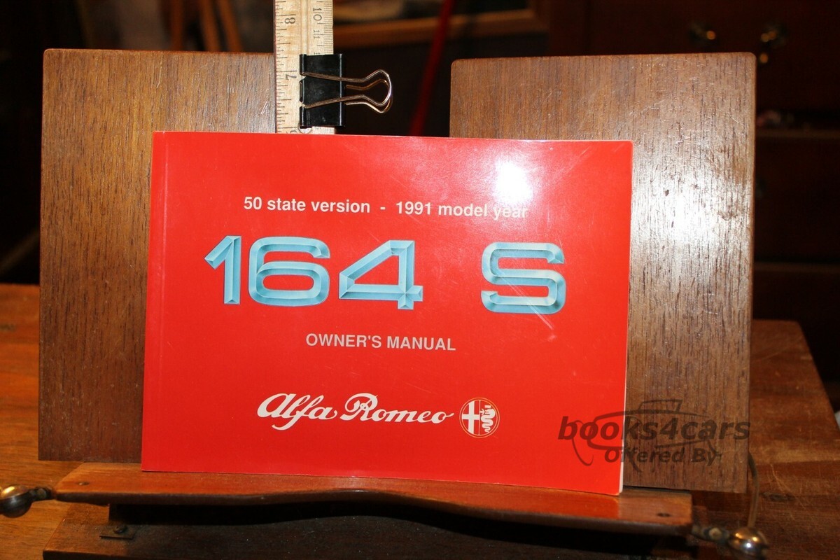 view cover of 1991 164S Owners Manual by Alfa Romeo
