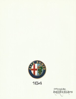 view cover of 1991 Alfa Romeo 164 Sales Brochure