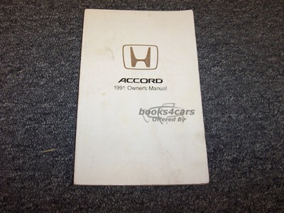 view cover of 1991 4 Door Accord Owner's Manual by Honda