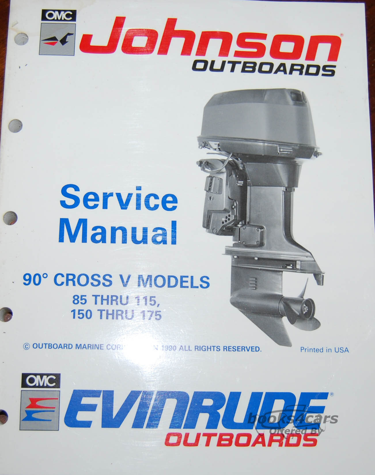 view cover of 1990 degree Cross V Models 85-115, 155 Service Manual by Johnson Evinrude