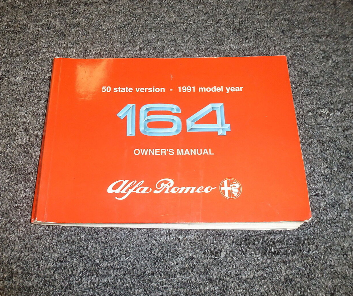 view cover of 1991 164 Owners Manual by Alfa Romeo