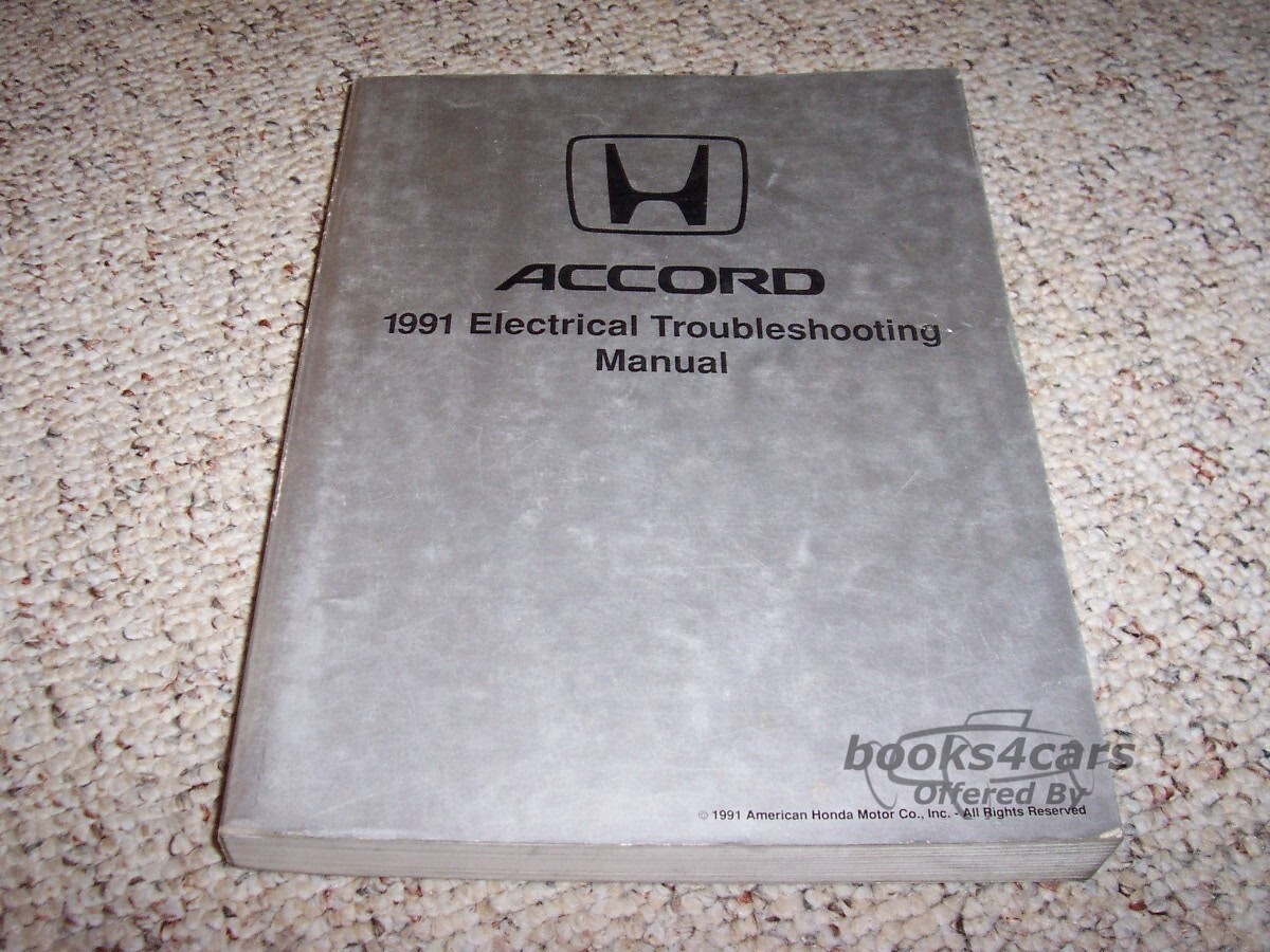 view cover of 1991 Accord Electrical Troubleshooting Manual by Honda
