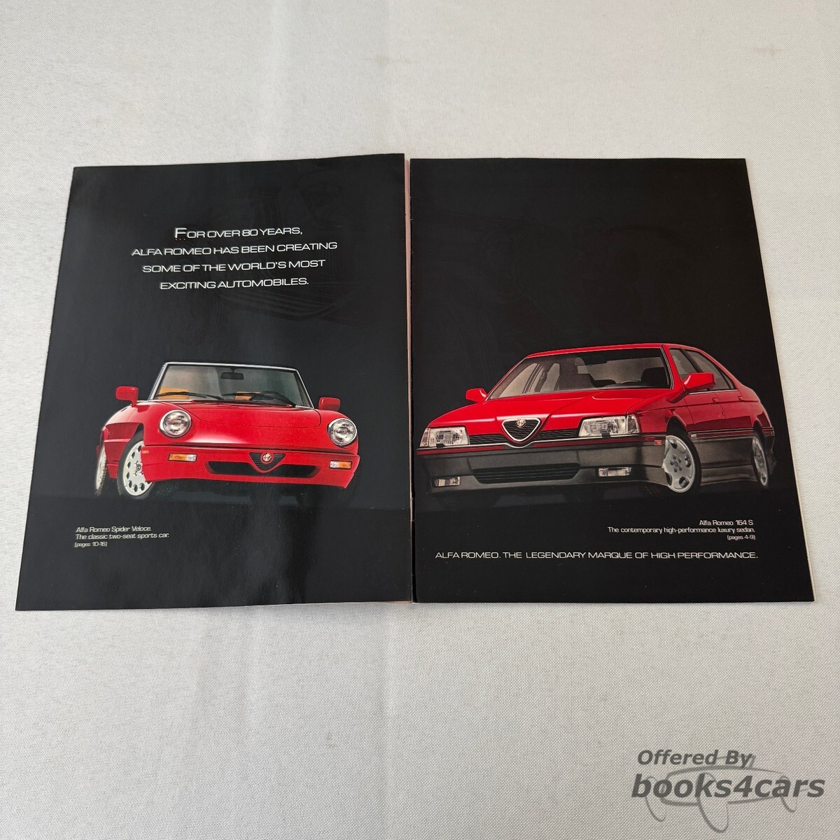 view cover of 1991 Alfa Romeo 164S and Spider Veloce Press Kit Sales Brochure