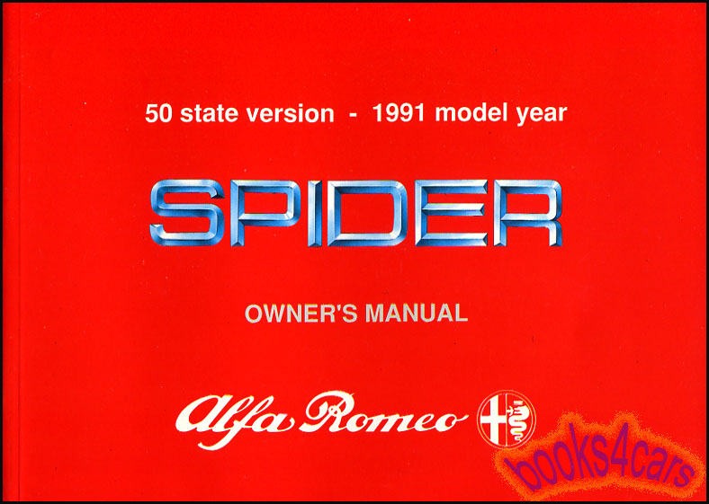 view cover of 1991 Owners manual by Alfa-Romeo for Spider