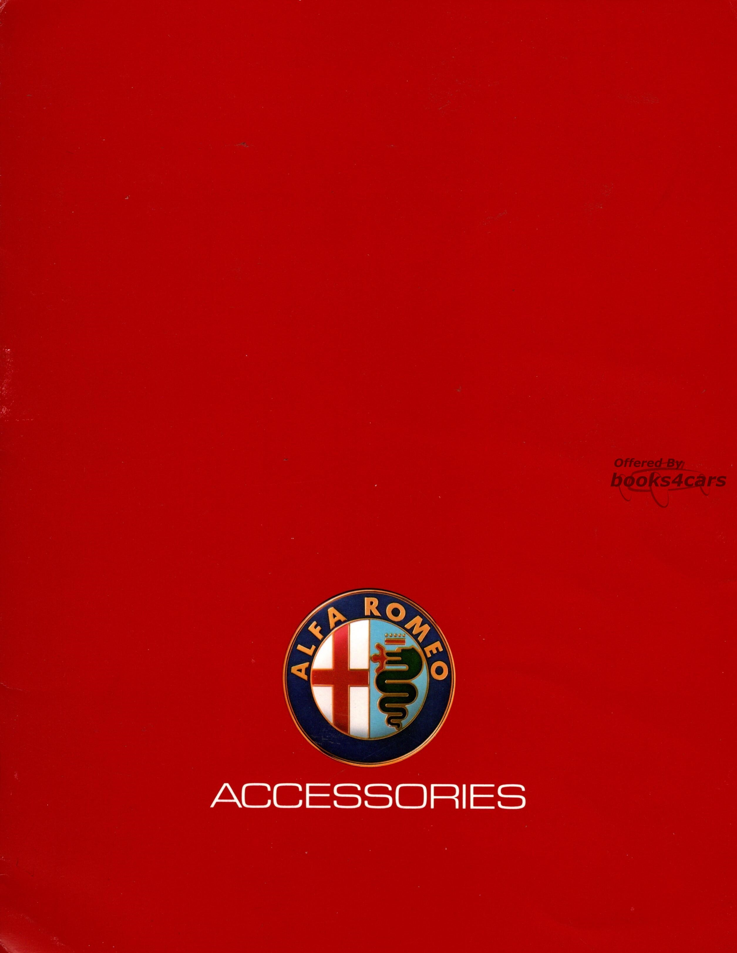 view cover of 1991 Alfa Romeo Accessories Brochure Red Cover 8.5