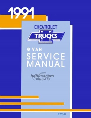 view cover of 1991 G-Van Shop Service Repair Manual by Chevrolet & GMC for full size Van