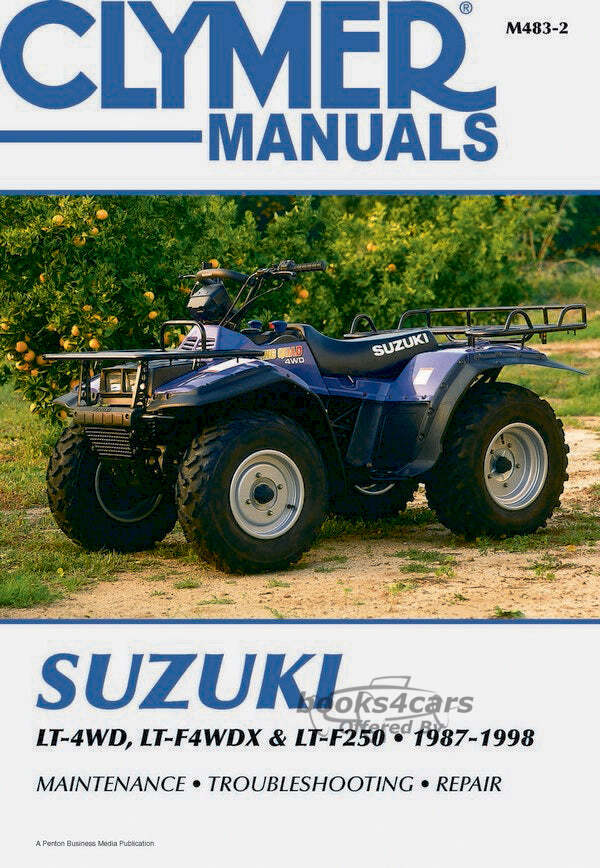 view cover of 1987-1998 All Terrain King Quad, Quadrunner 250 Shop Service Repair manual, 480 pages by Clymer for Suzuki