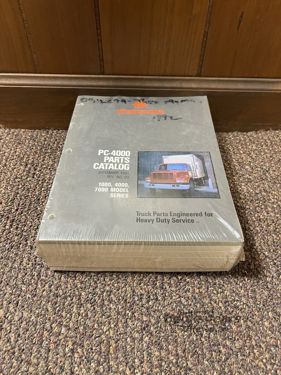 view cover of 1991 International PC4000 Parts Catalog Manual for the 1000 4000 and 7000 Model Series