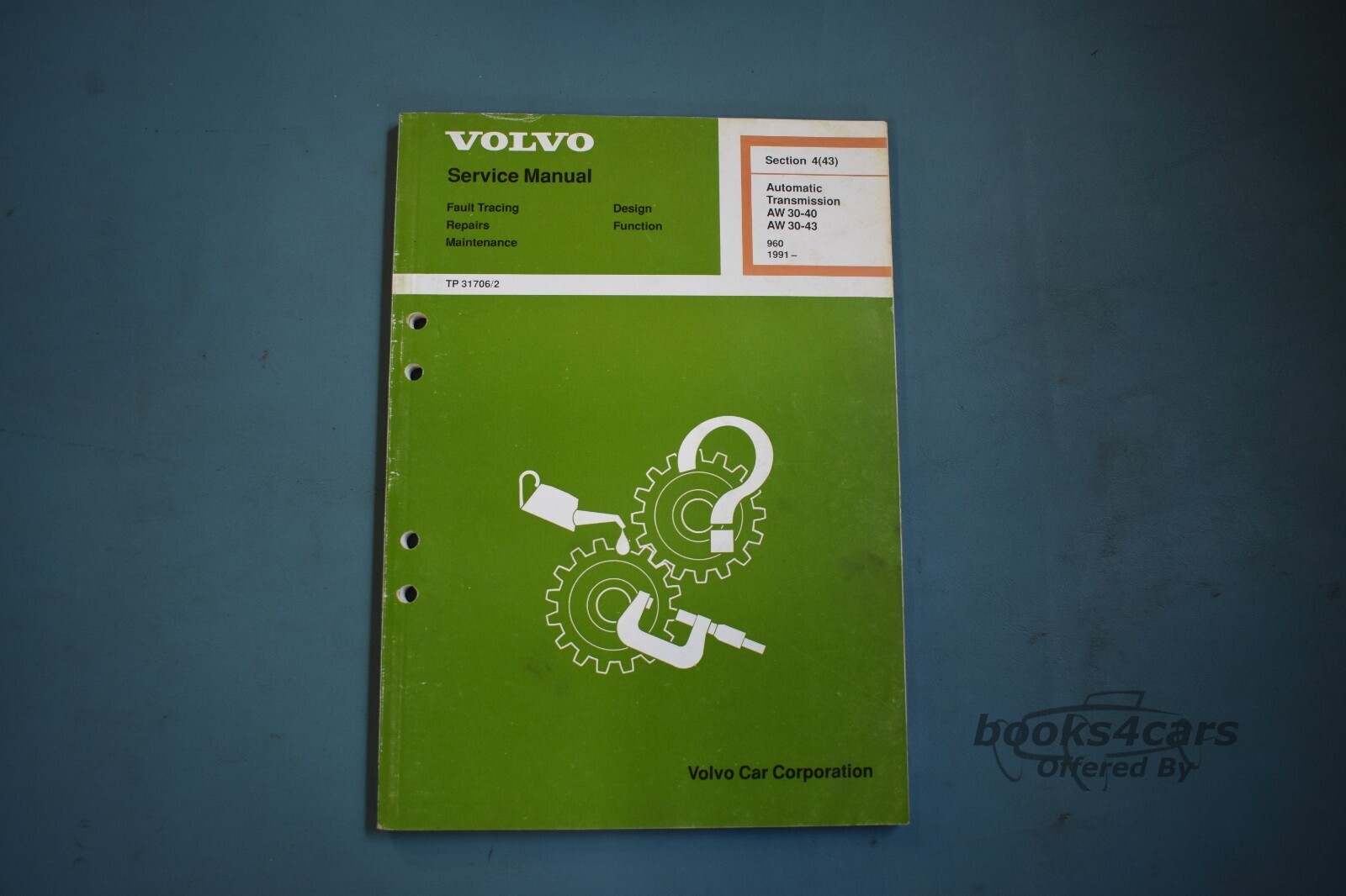 view cover of 1991 and on W30-40, AW30-43 960 Automatic Transmission Shop Service Repair Manual by Volvo