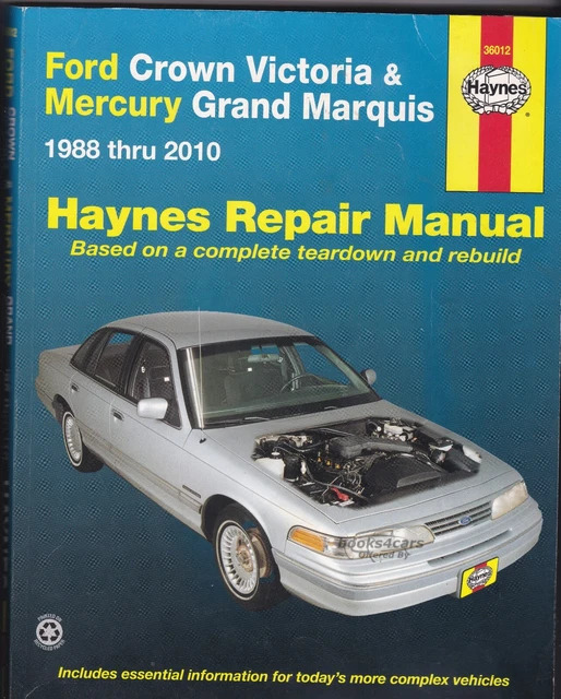 view cover of 1988-2010 Ford Crown Victoria Mercury Grand Marquis shop service repair manual by Haynes