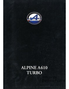 view cover of 1992 Alpine A610 Turbo Sales Brochure
