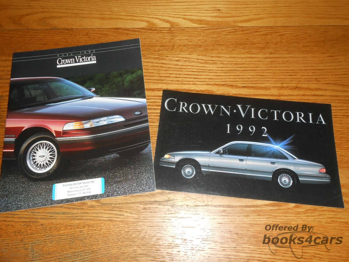 view cover of 1992 Ford Crown Victoria Sales Brochure small version