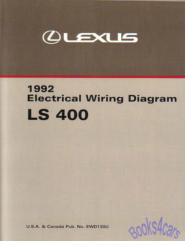 view cover of 1992 LS400 Electrical Wiring Manual by Lexus for LS 400 approx 350 pages