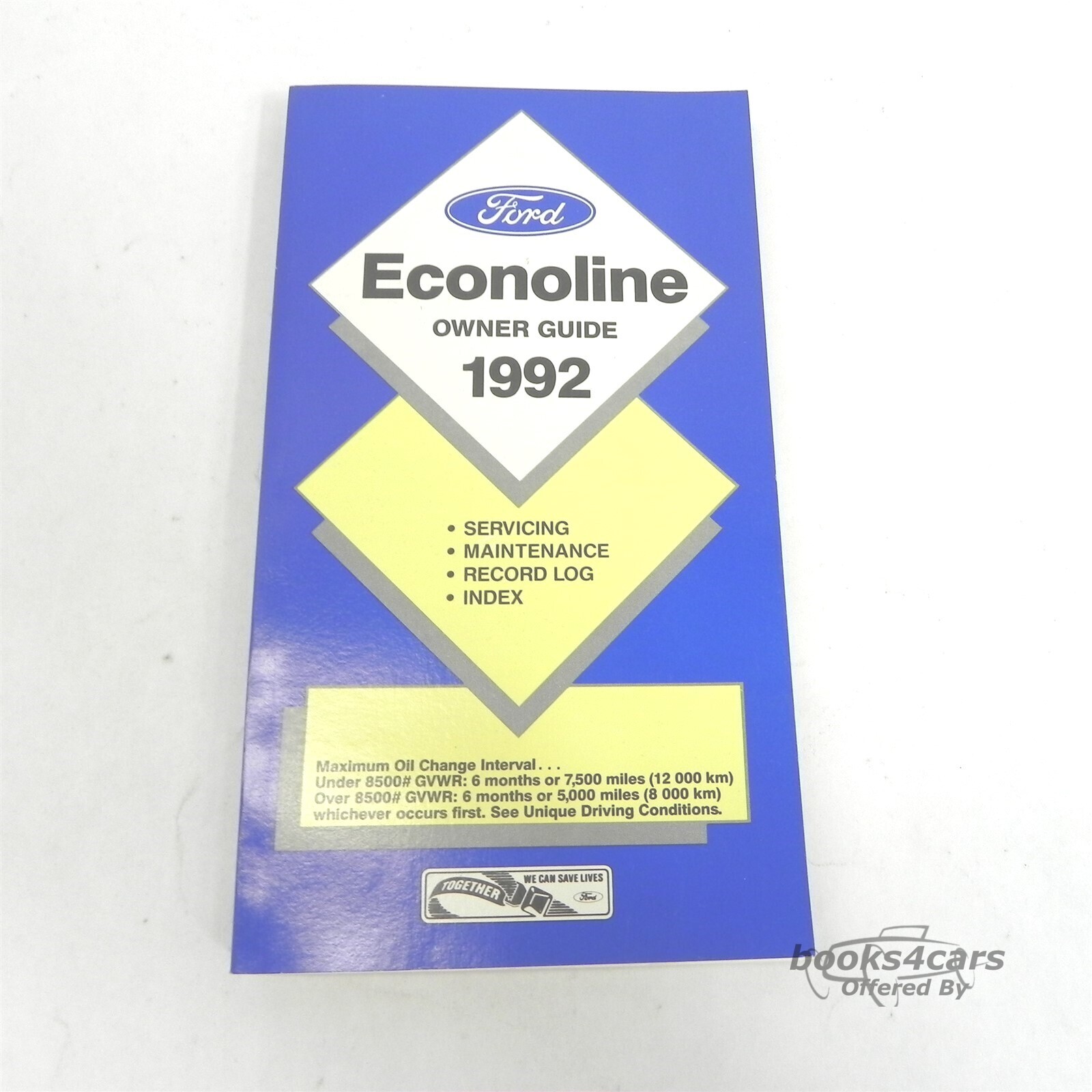view cover of 1992 Econoline owners manual by Ford