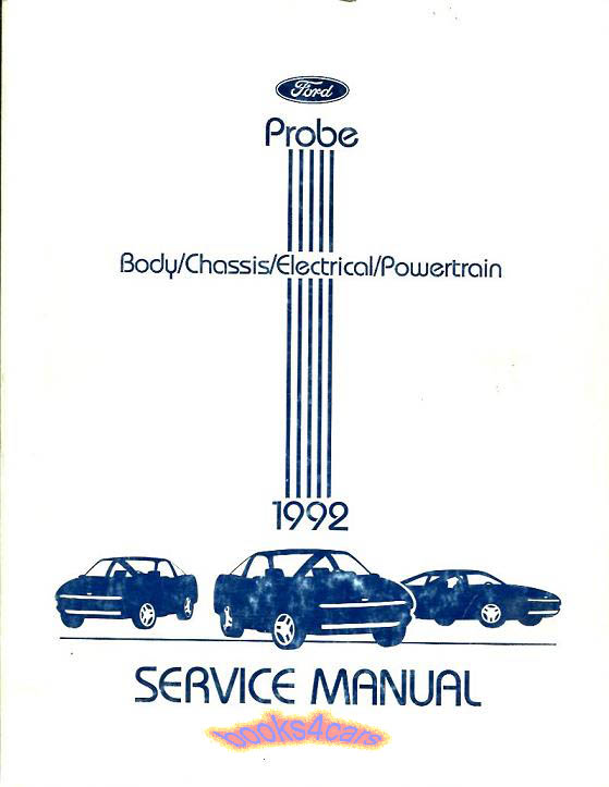 view cover of 1992 Probe Service Manual by Ford