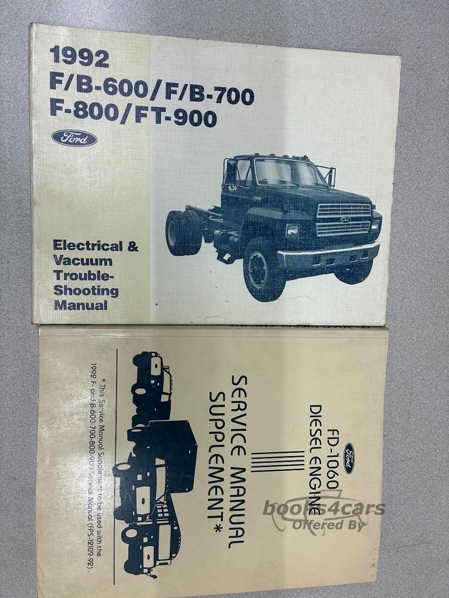 view cover of 1992 FD-1060 Diesel Engine Shop Service Repair Manual Supplement to the Hvy. Duty Truck Service Manual by Ford