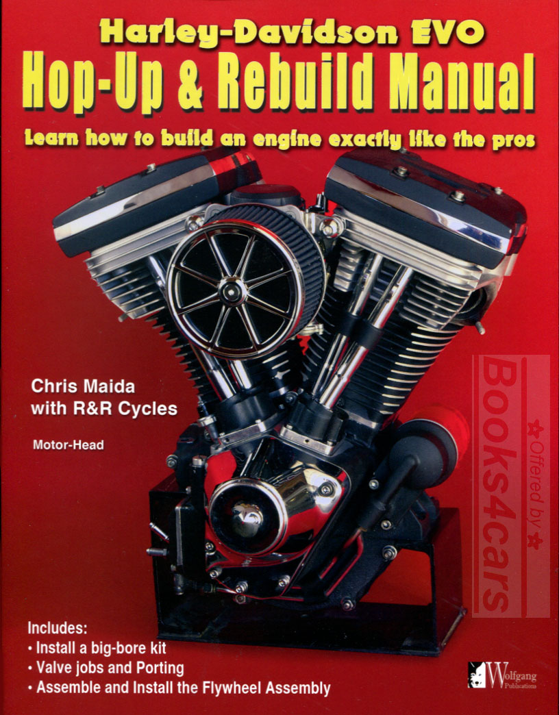 view cover of Harley-Davidson EVO Hop-up & Rebuild Manual by C Maida for evolution engines 144 pgs