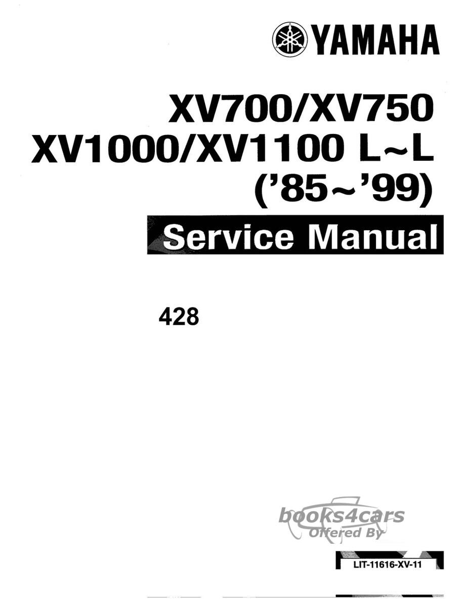 view cover of 1985-1999 XV700 1100 L thru G shop service repair manual by Yamaha