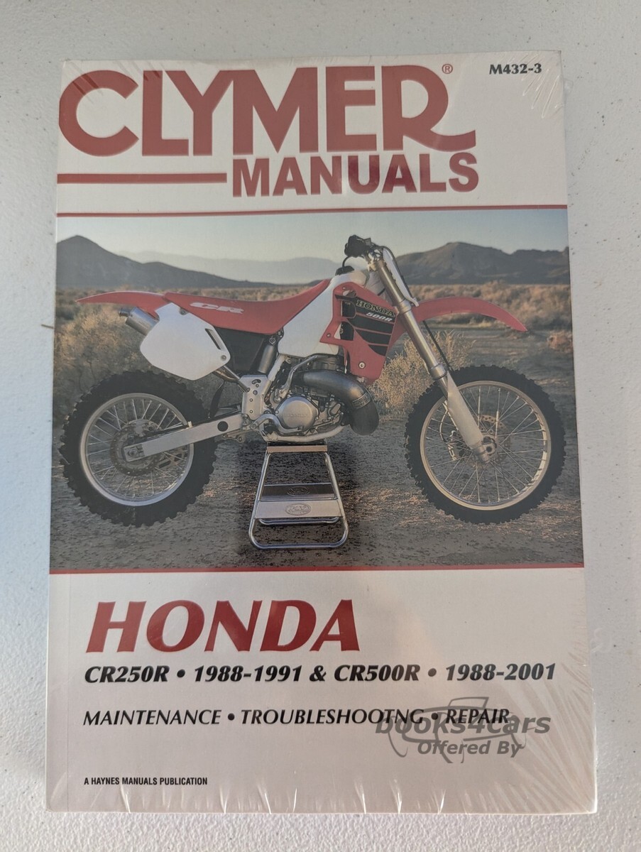 view cover of 1988-1991 CR250R & 88-2001 CR500R Shop Service Repair Manual, 328 pages by Clymer for Honda