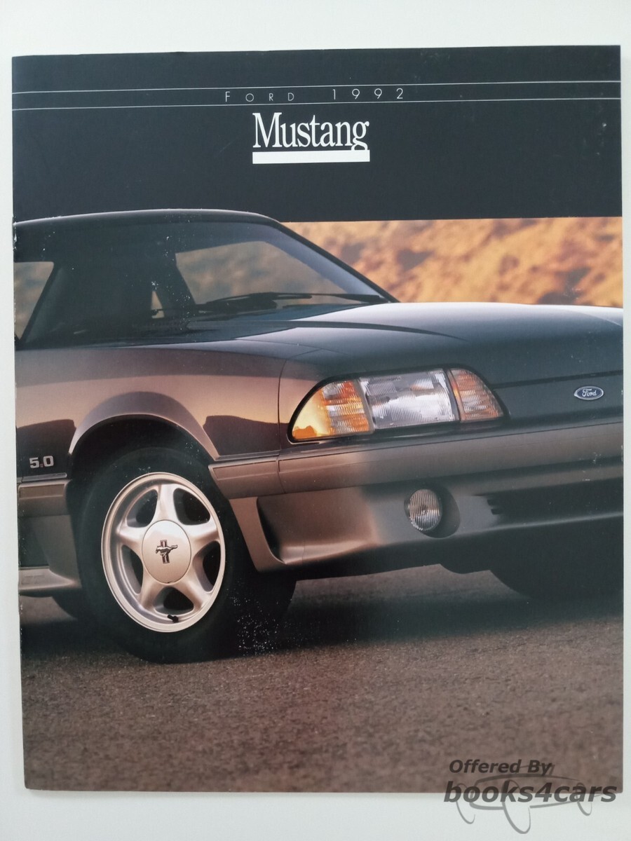 view cover of 1992 Ford Mustang Sales Brochure