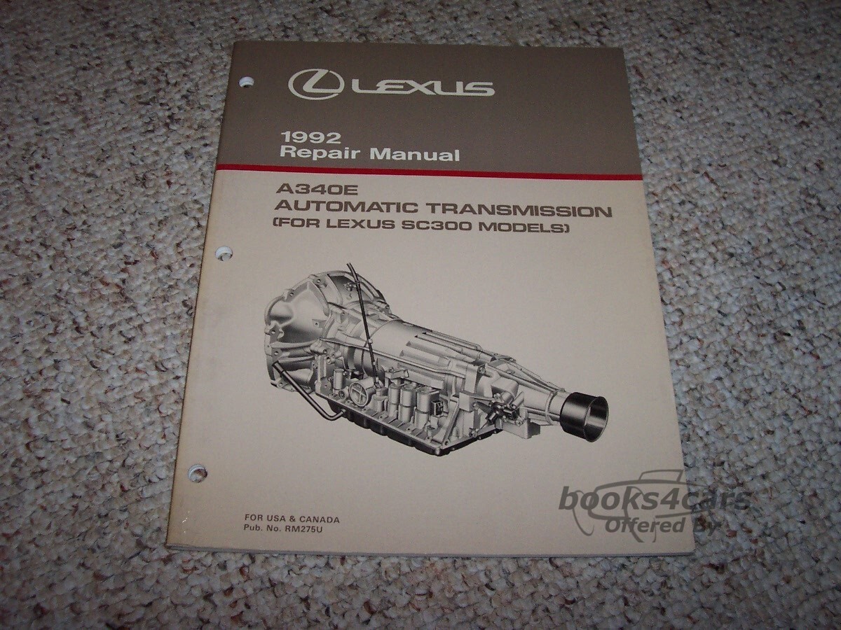 view cover of 1992 SC300 A340E Automatic Transmission Shop Service Repair Manual by Lexus