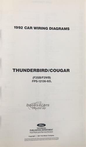view cover of 1992 Thunderbird Cougar 11