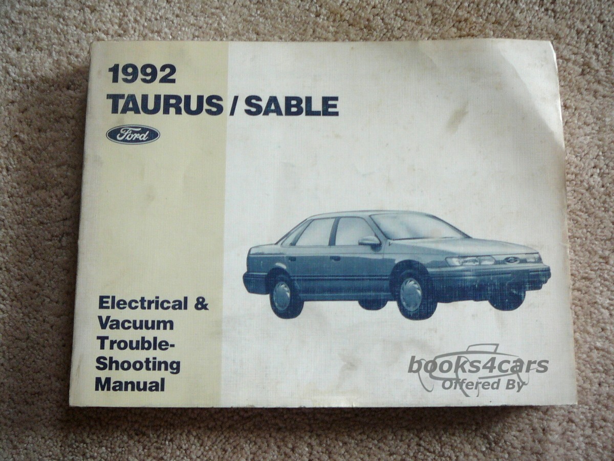 view cover of 1992 Taurus Sable Electrical & Vacuum Troubleshooting Manual by Ford & Mercury