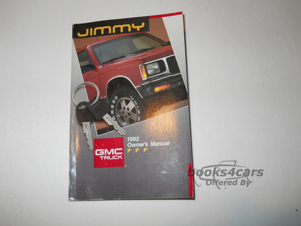view cover of 1992 Jimmy Owners Manual by GMC Truck