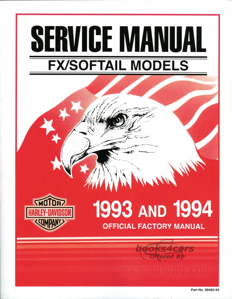 view cover of 1993-1994 FX Softail Shop Service Repair Manual by Harley Davidson