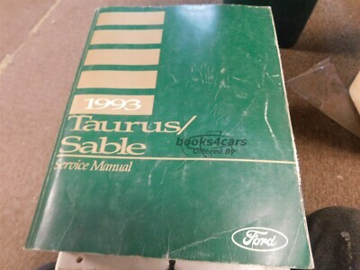 view cover of 1993 Taurus Sable & SHO Shop Service Repair Manual by Ford & Mercury