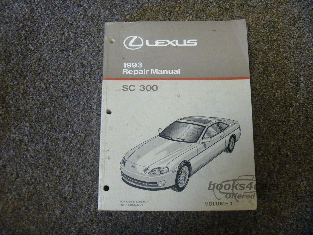 view cover of 1993 SC300 Shop Service Repair Manual by Lexus for SC300 Engine & Chassis