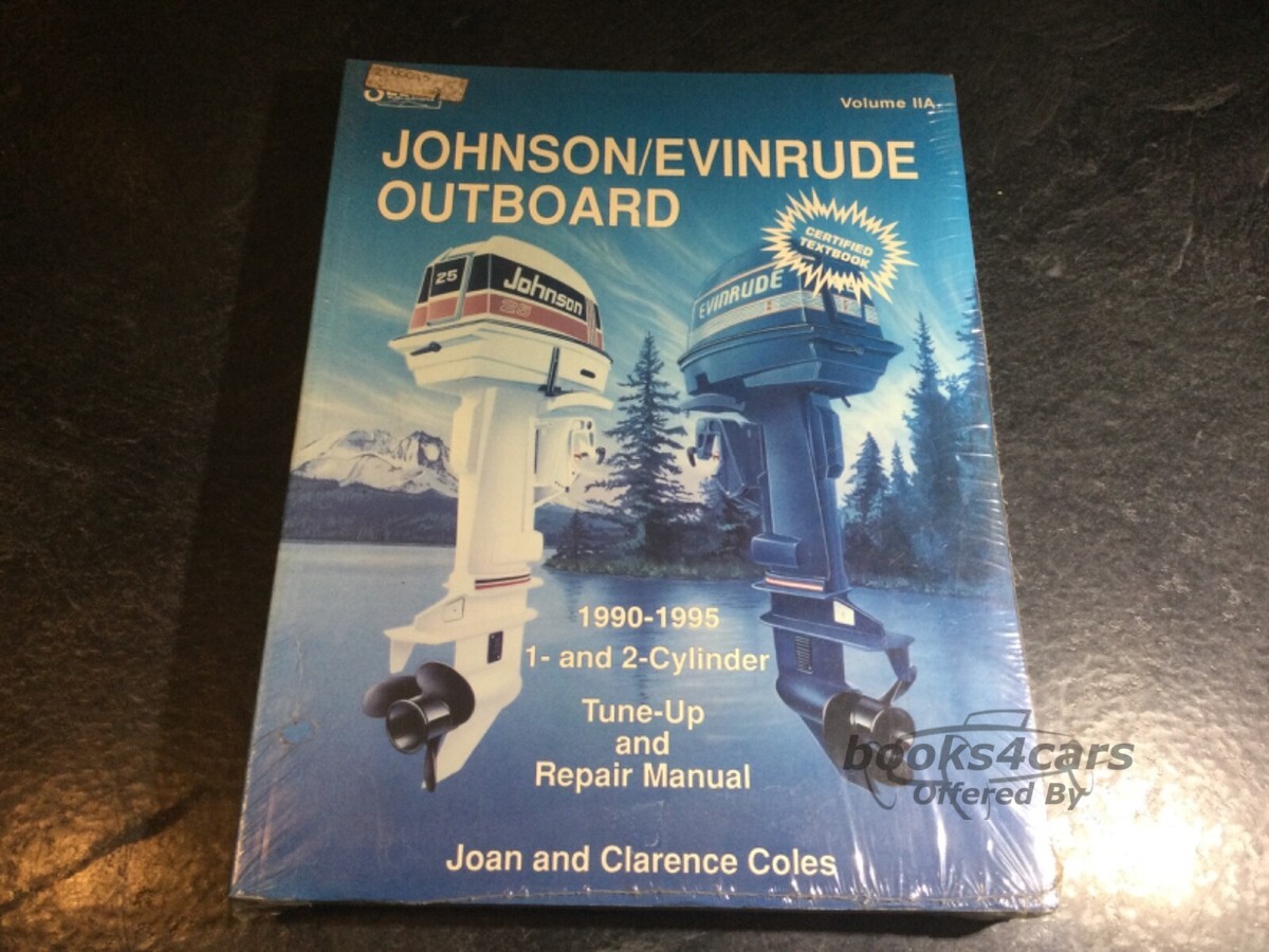 view cover of 1990-1995 Johnson Evinrude Outboard 1-2 Cyl Covers all 1-50 Hp, 1 and 2 cylinder 2-stroke models, including fuel injected units. Maintenance and Repair Manuals