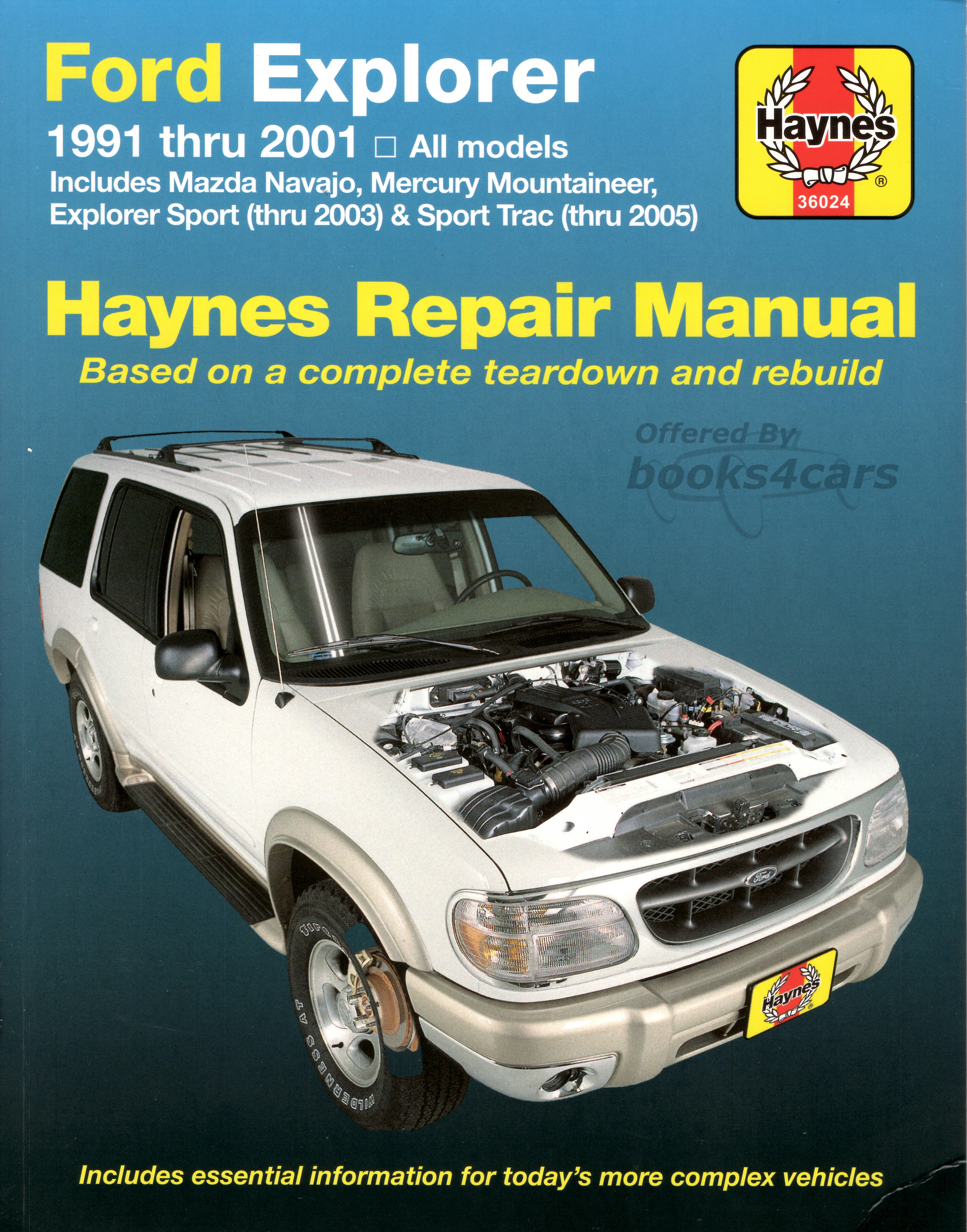 view cover of 1991-2001 Ford Explorer, Mercury Mountaineer, Mazda Navajo, 2002-2005 SportTrac shop service repair manual by Haynes